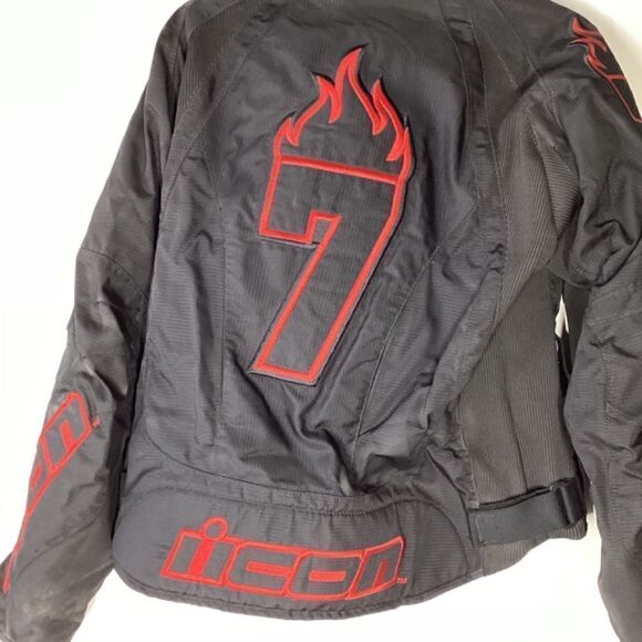 Icon Stage 2‎ Merc Motorcycle Jacket Black Size Large - Picture 9 of 11